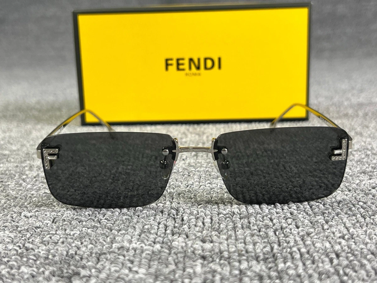 Fendi O’Lock FN000665 FF Logo Tortoise Yellow Crystal Rectangle Sunglasses 54mm bg_4555094_100106_m main image 4