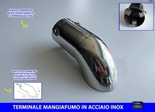 Terminale scarico auto inox universale per marmitta tuning cromato tubo acciaio 