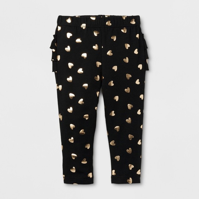 gold baby leggings