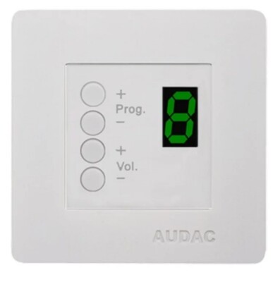 Audac DW3018 - Wall Panel Controller 8 Zones 45 x 45, White