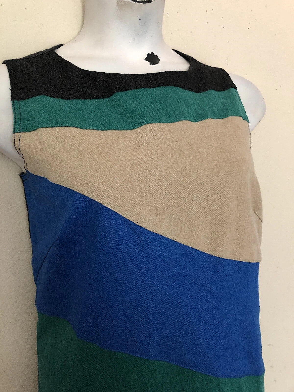 PALM ANGELS Abito senza maniche DG2 di Diane Gilman a turni taglia media elasticizzato colore blocco