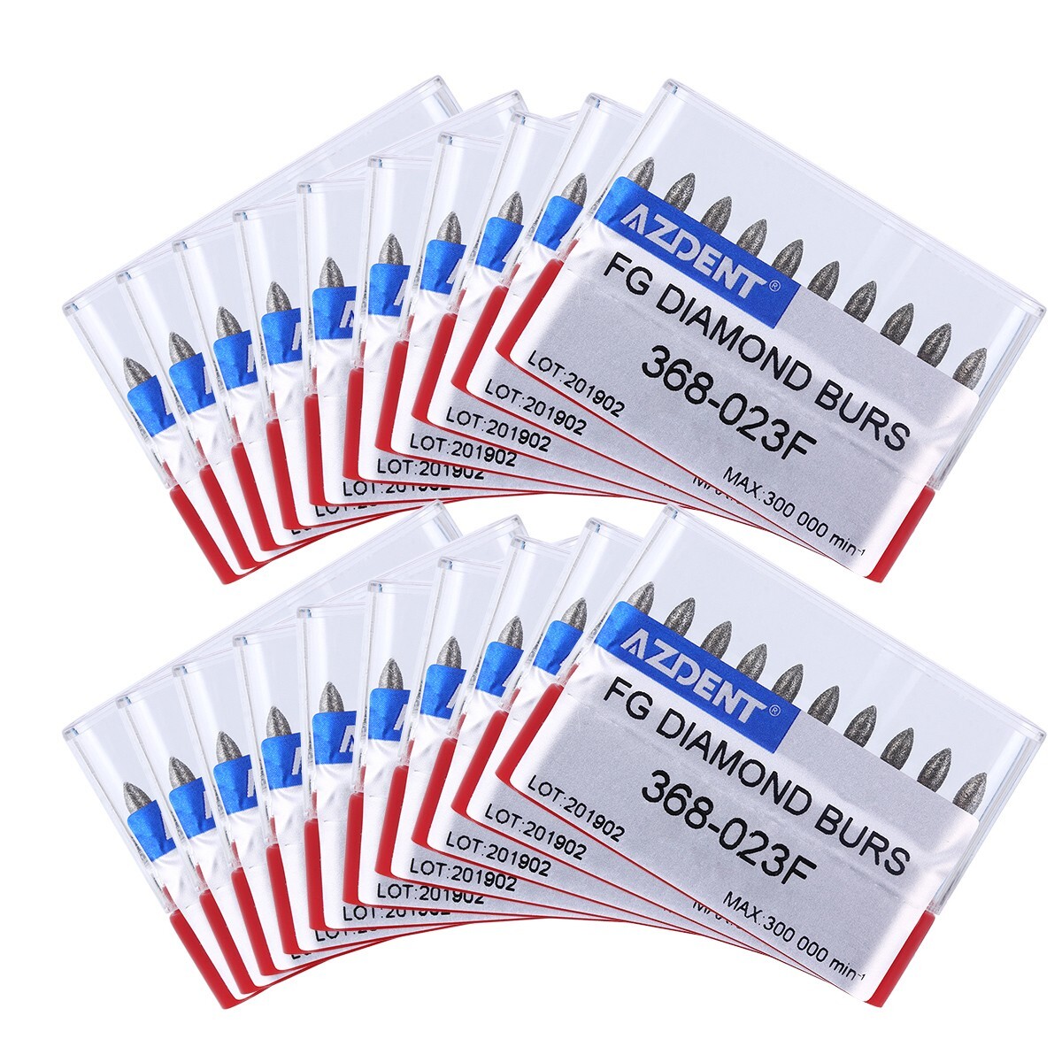 Kit De Fraises Dentaires Diamantées AZDENT – Forme Balon, Grain Fin (neuf, Pour Laboratoire Dentaire)