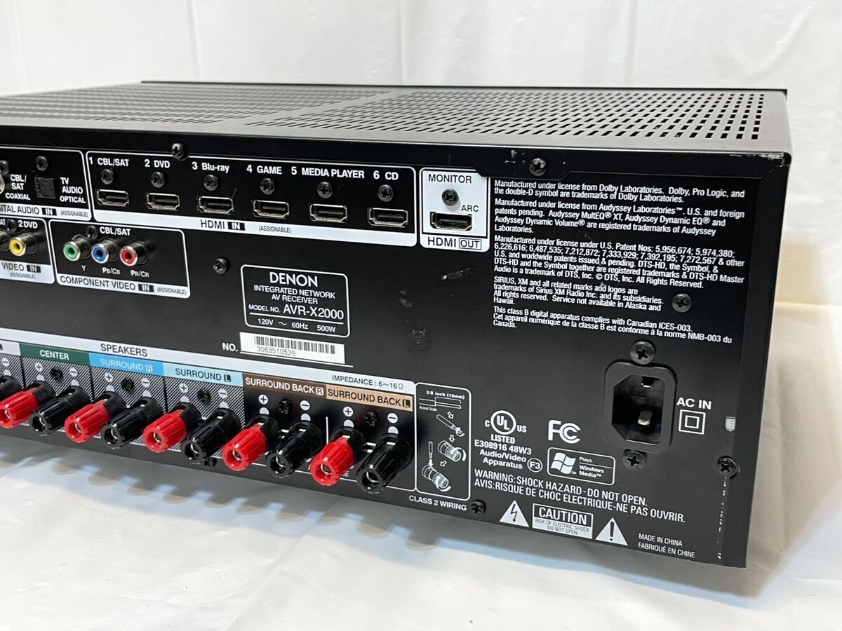 Denon AVR-X2000 7.1 Channel Integrated Network AV Receiver Denon AVR-X2000 7.1 Channel Integrated Network AV Receiver