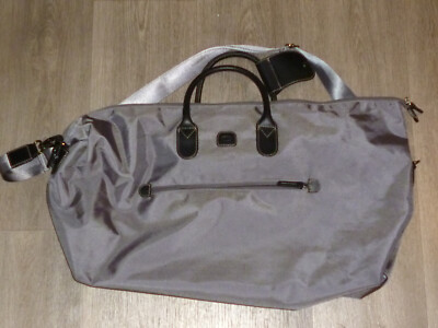 BRICS MILANO TRAVEL BAG FABRIC NYLON TRAVEL BAG IN GREY VOLUME 35L