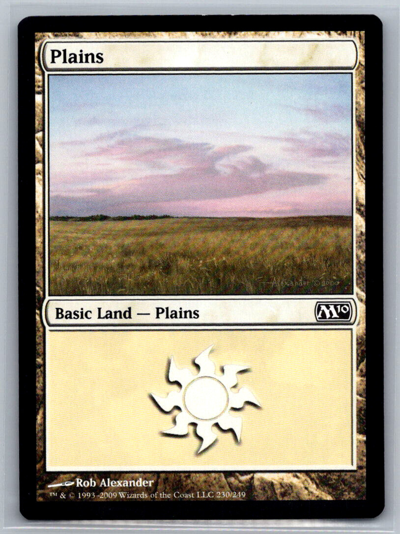 2010 MTG M10 Basic Plains Land Card #230/249 for Magic: The Gathering