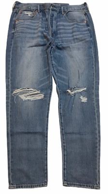 NWT AMERICAN EAGLE Hi-Rise Girlfriend Jeans Sz 14R Destroy #709