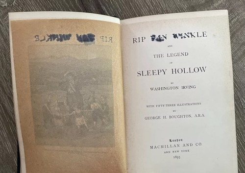 1893 RIP VAN WINKLE AND THE LEGEND OF SLEEPY HOLLOW by Washington Irving. Illus - Picture 7 of 8