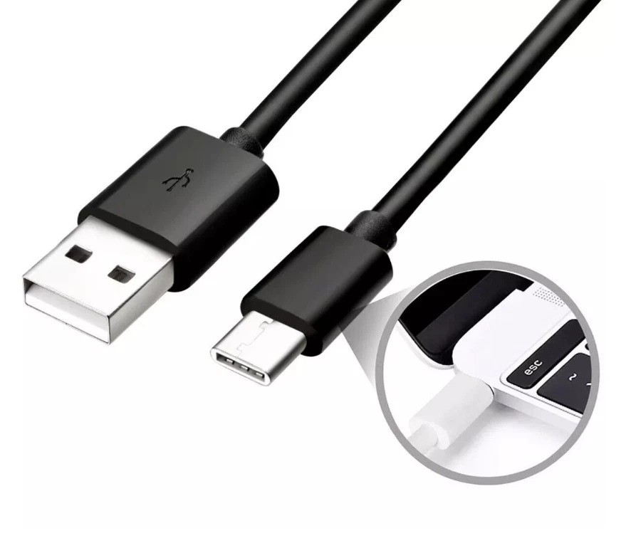 Cargador de pared rápido + cable USB tipo C para Samsung Galaxy Note 10 S10 S20 S21 negro Foto 2 de 3