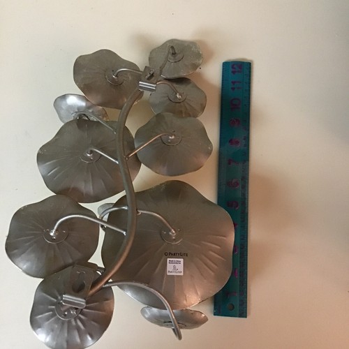 Partylite Candle Holder Lotus Wall Hanging Metallic Silver Gold Bronze Blossom - Picture 6 of 6