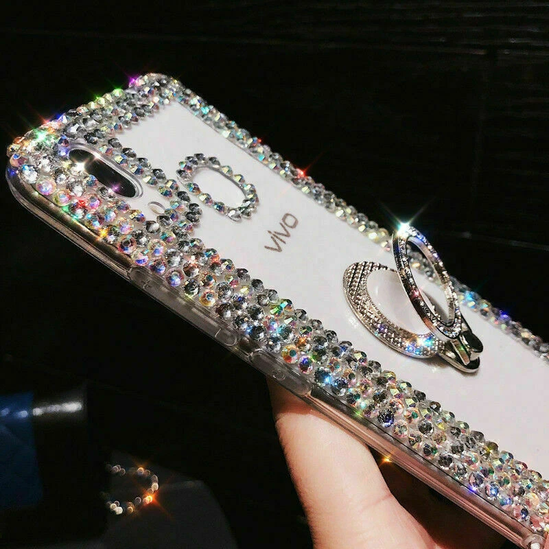 NEW Bling Glitter Handmade Diamonds Crystals Girly TPU Cover for Lively TCL Case - Image 2 of 4