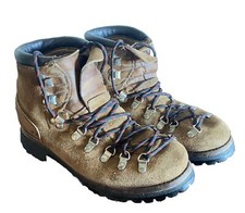 Dexter Vintage Mens 8M Brown Suede Hiking Mountain Boots New Laces Vibram Soles