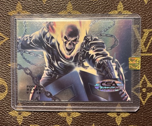 1994 Marvel Flair Ghost Rider Power Blast Insert (Stan Lee Auto) (Authenticated) - Picture 2 of 2