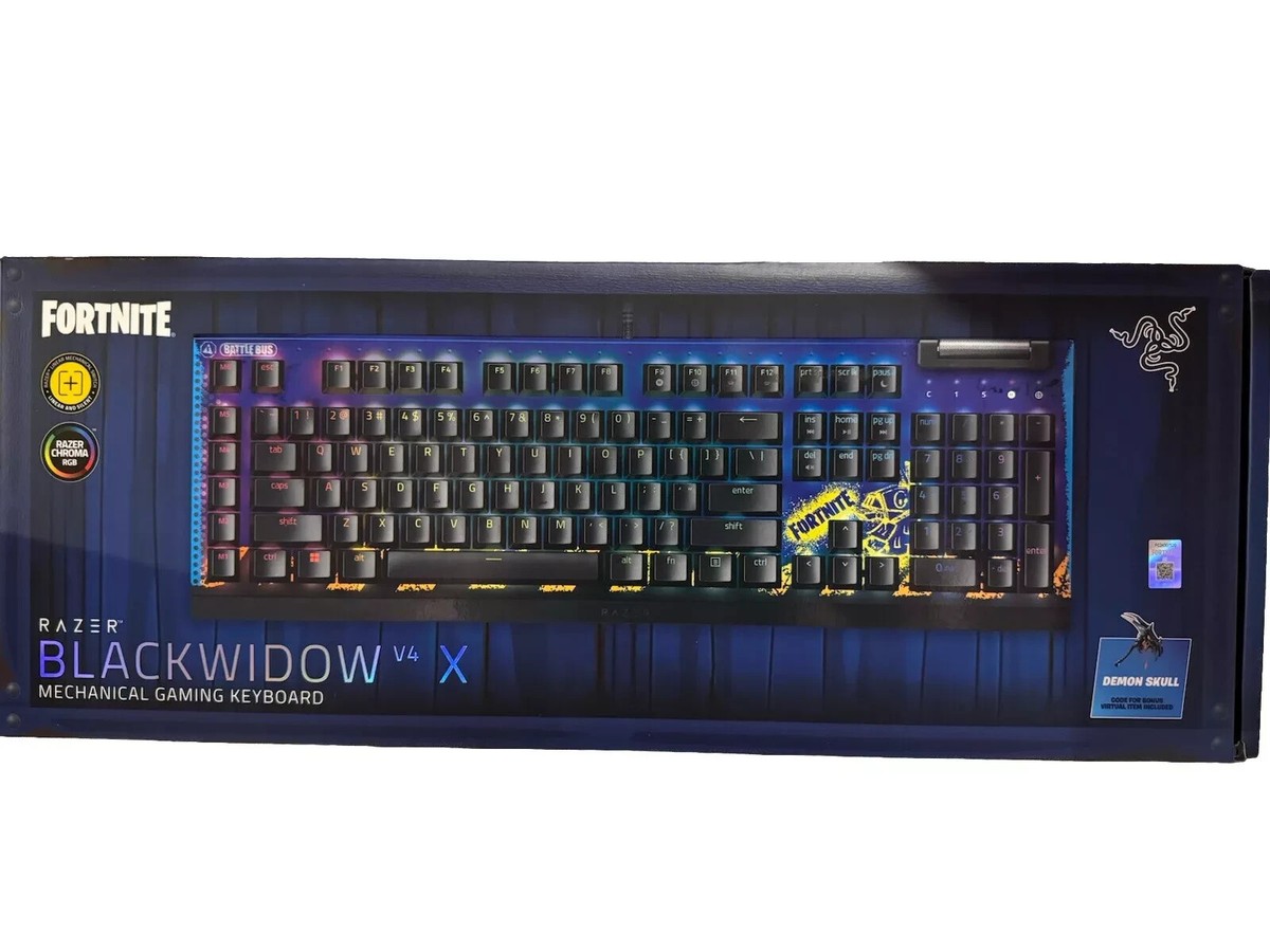 Razer BlackWidow V4 X Wired Gaming Keyboard - Fortnite Edition 