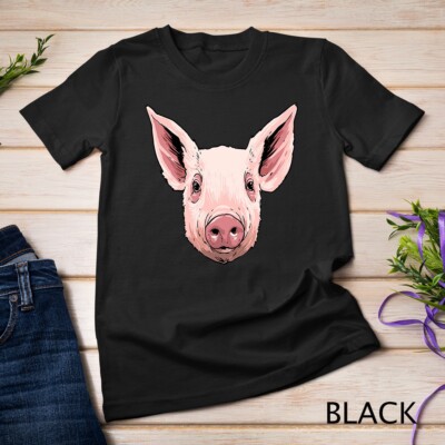 Funny Pig Design 100% Cotton Men's T-Shirt – Pink, Regular Fit, Pre-Shrunk