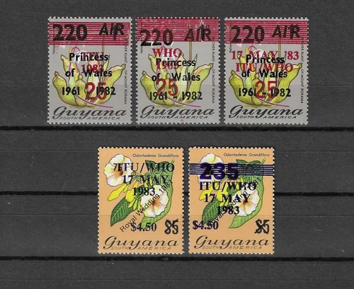 GUYANA 1983 SG 1092/1095 + 1095a MNH