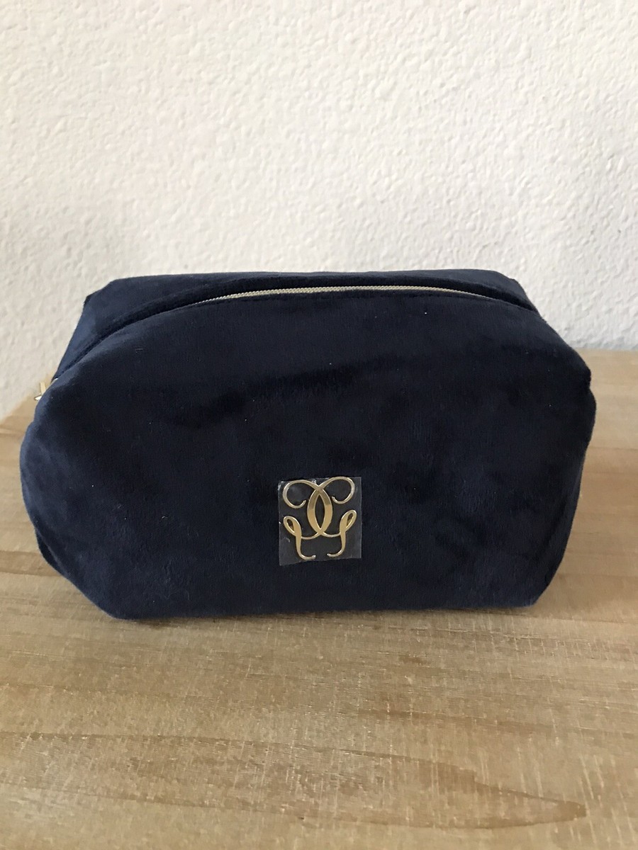 Guerlain Cosmetic Pouch Cosmetic Bag Velvet Navy Blue with