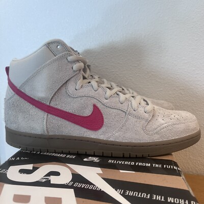 NEW Nike SB Dunk High Pro  Birch/Hyper Red  (Size 14) 305050-206