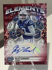 2023 Bowman’s Best U Riley Leonard Elements Of The Game Red Auto /10