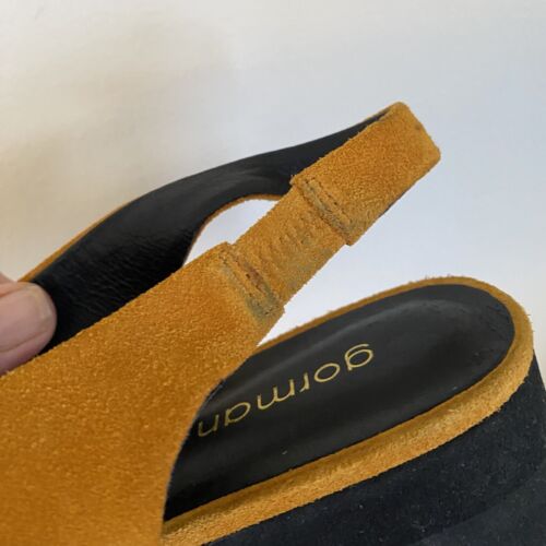 GORMAN ~ Mustard SUEDE Leather SLIP ON Slingback SHOES Size 38 ~ Gently Worn - Picture 14 of 15