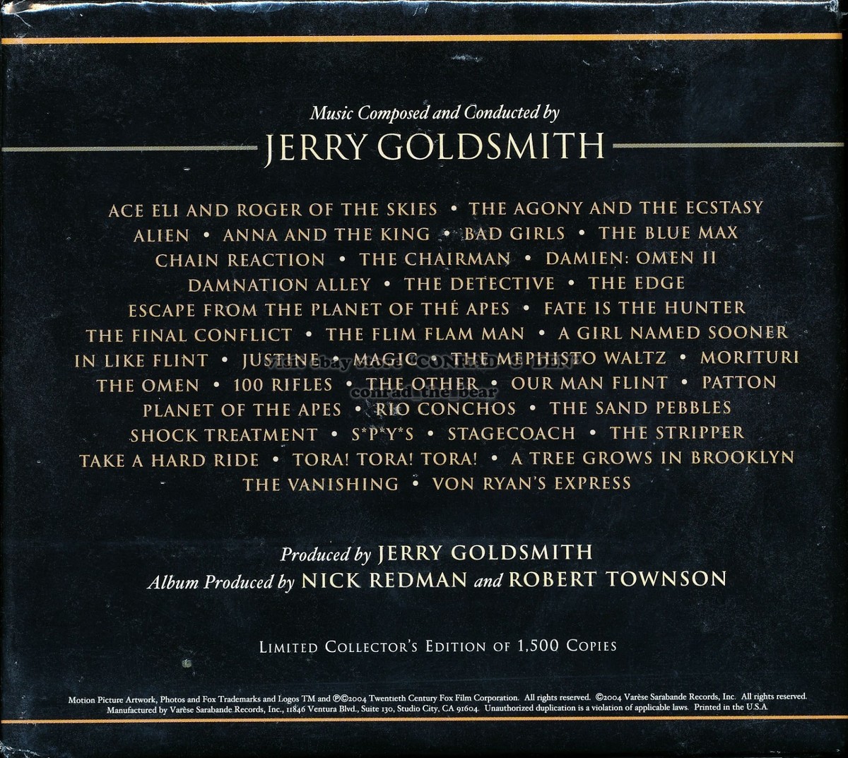 ジェリー・ゴールドスミス 20th CENTURY FOX CD BOX GOLDSMITH AT 20th VOL. V – MUSIC FOR TELEVISION 1968-1975