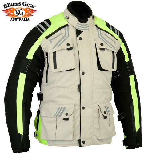 Australian Bikers Gear Motorcycle Motorbike WP Textile Jacket leather gloves - Picture 2 of 8