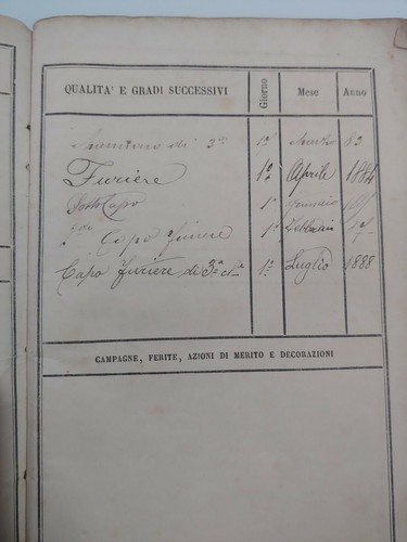 REGIA MARINA CORPO REALE EQUIPAGGI LIBRETTO DECONTO LAVAGNINO 1883 - Foto 3 di 8