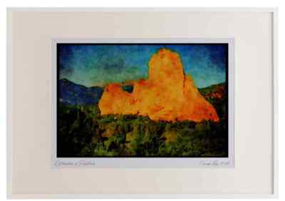613018 Sentinel, Garden Of Gods, Colorado Watercolour Picture Frame