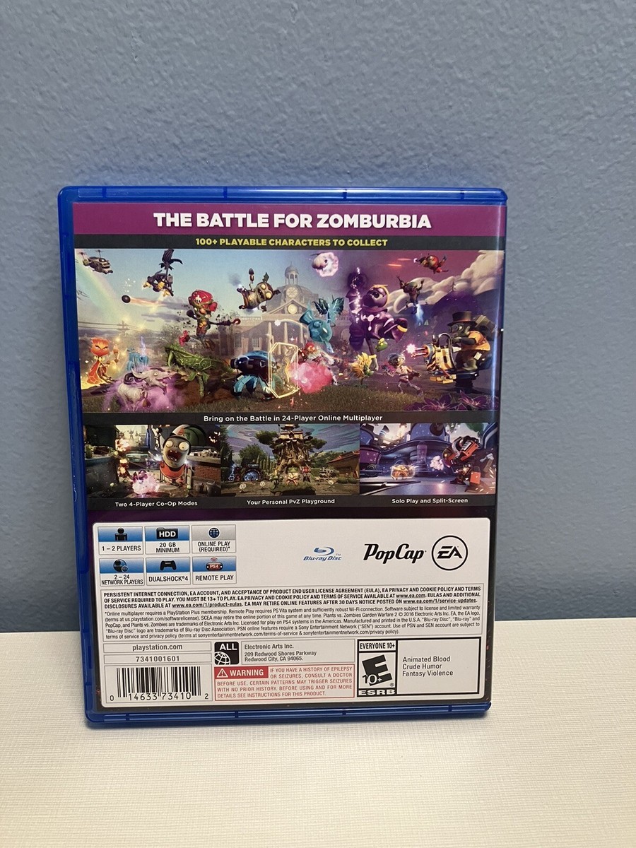 Plants vs. Zombies Garden Warfare 2 GW2 (PS4, 2016) No Manual