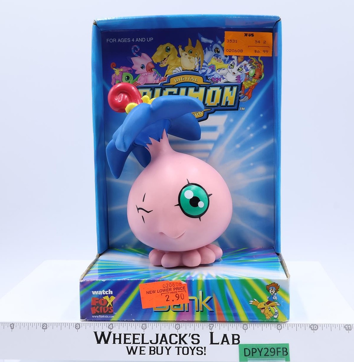 Yokomon Vinyl Coin Bank Piggy Bank Digimon 1999 Fun-4-All Fox Kids