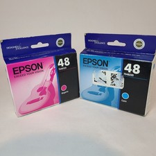 Epson Printer Ink 48 Cyan TO48320 Magenta TO48620 Genuine Original New In Box