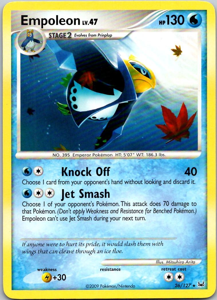Pokemon TCG Platinum Empoleon Rare 26/127 NM