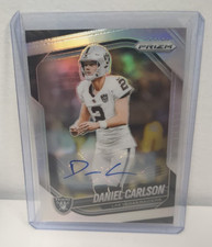DANIEL CARLSON 2025 PANINI PRIZM SILVER AUTO #271 LAS VEGAS RAIDERS Q5454