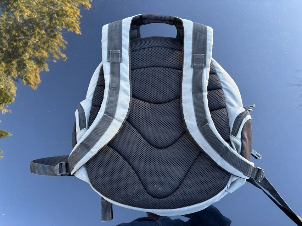 Oakley Vintage Gray Backpack Tactical Field Bag Hiking Book School Icon Laptop - Image 2 of 4