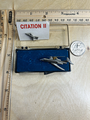 #ad #ad Cessna Citation II Airplane Lapel Pin with Presentation Box Display Case $25.00