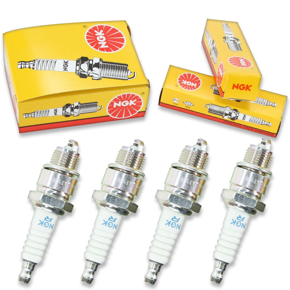 4 pcs NGK Standard Spark Plugs for 1968 Volvo 142 1.8L L4 - Engine Kit Set us