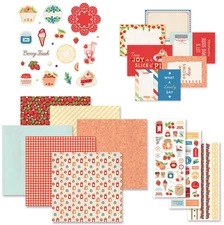 Creative Memories 4pk SET: "Berry Harvest" 12x12 Paper,Mats, Embellishments, etc