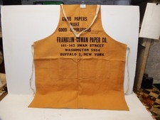 ANTIQUE ADVERTISING WORK APRON FRANKLIN COWAN...