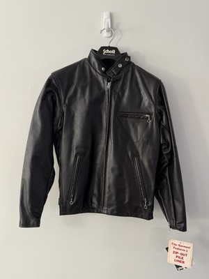ジャケット・アウター schott size 36 Vtg Schott Single Rider Steerhide Leather Motorcycle Jacket 641 Sz