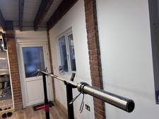 Olympic Barbell Bar 2 inch Spring Clips Gym Weight Lifting 7 Foot Free Weights