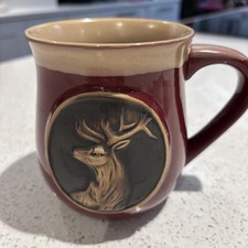 Scottish Stoneware Mug - Stag - Red 500ml - excellent condition - Scotland