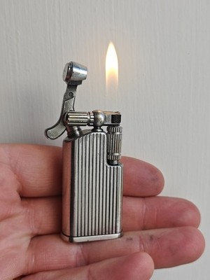 Maruman Gl-67 Vintage Pfeifenfeuerzeug Revsioniert Made In Japan Silber
