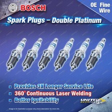 6 Bosch Double Platinum Spark Plugs for BMW 640i F06 F12 F13 740i F01 740Li F02