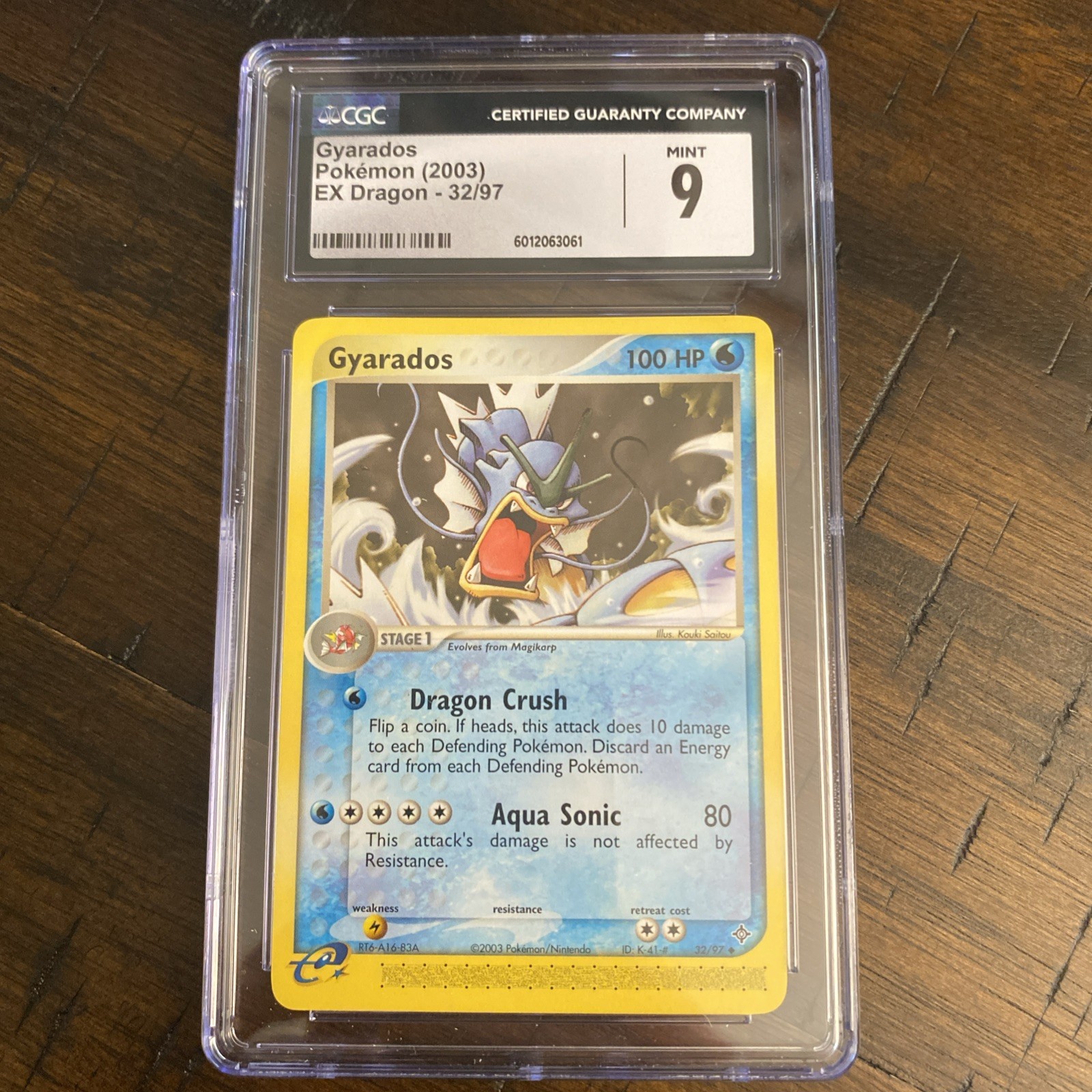 GYARADOS 32/97 EX DRAGON POKEMON CGC 9 MINT