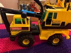TONKA BLACK AND YELLOW MIGHTY DIESEL MOBILE EXCAVATOR