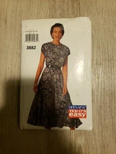 See & Sew Butterick 3882 Flared Dress Sewing Pattern Size 16 - 24 Cut