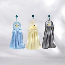 Hand Towels for Bathroom  With Hanging Loop Pack Of 3 Microfbiber 15.3" X10.04"