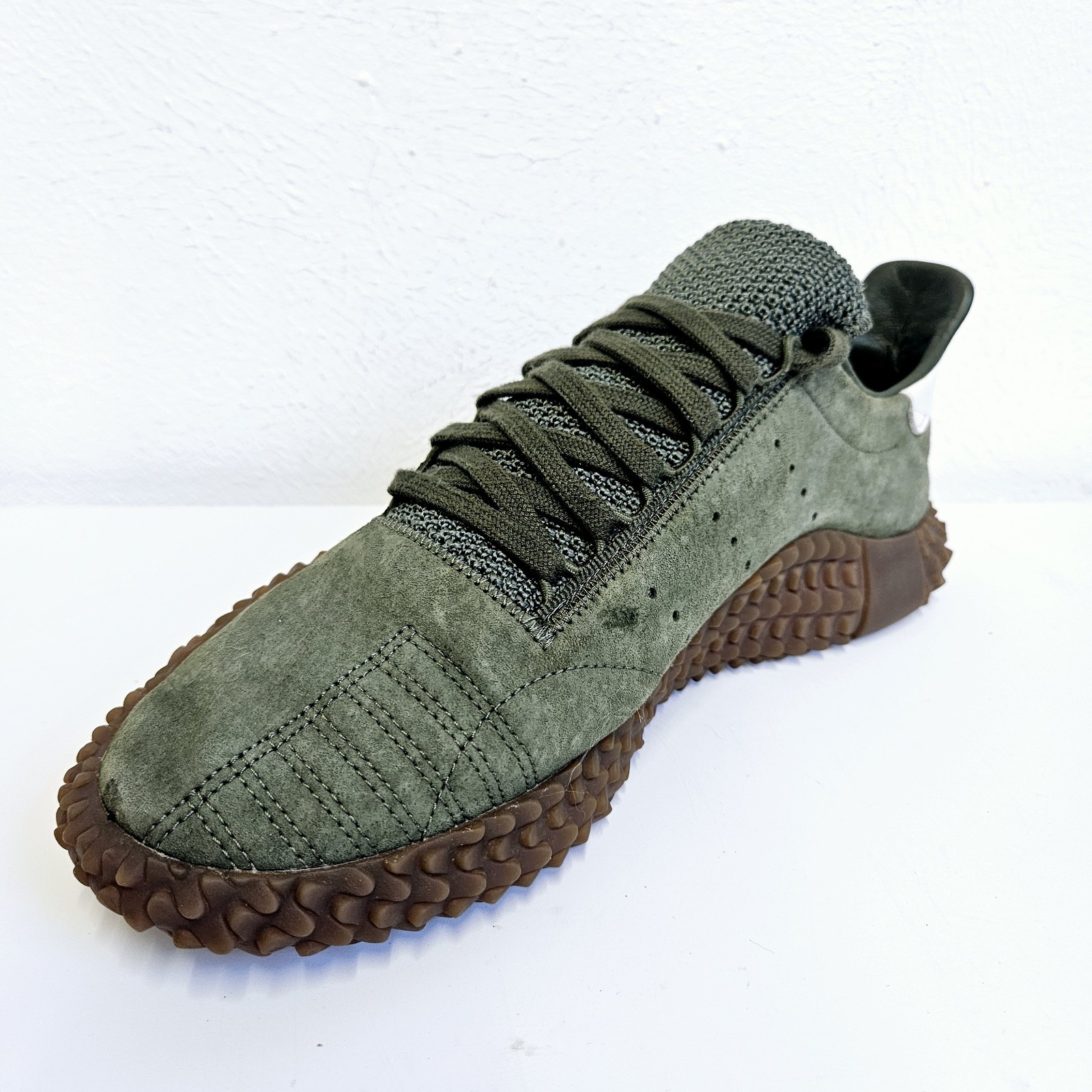 SAOLA Adidas Kamanda Base Green scarpe da ginnastica uomo taglia UK 9 scamosciate suola gomma B96521 con scatola
