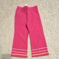 Vintage Gymboree Girls Ankle Pants 5 YRS Pink Cotton Blend Elastic Waist