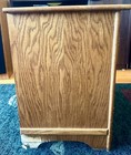 WHITE CLAD ICE BOX CHEST MEDIUM OAK BROWN 1 DOOR SIDE CABINET NIGHTSTAND NICE — photo 4