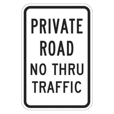 LYLE T1-1019-EG_18x24 Private Road Traffic Sign,24" x 18" 449J79